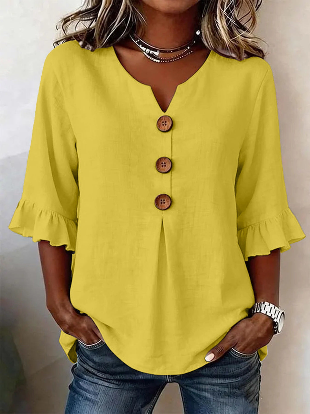Romantische Blouse met Ruches voor Dames