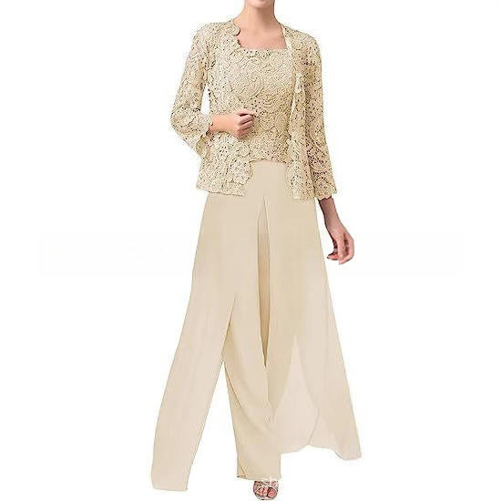 ELEGANTE CHIFFON BROEKENSET VOOR DAMES