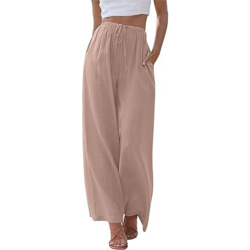 KLASSIEKE BROEK MET WIJDE PIJPEN VOOR DAMES