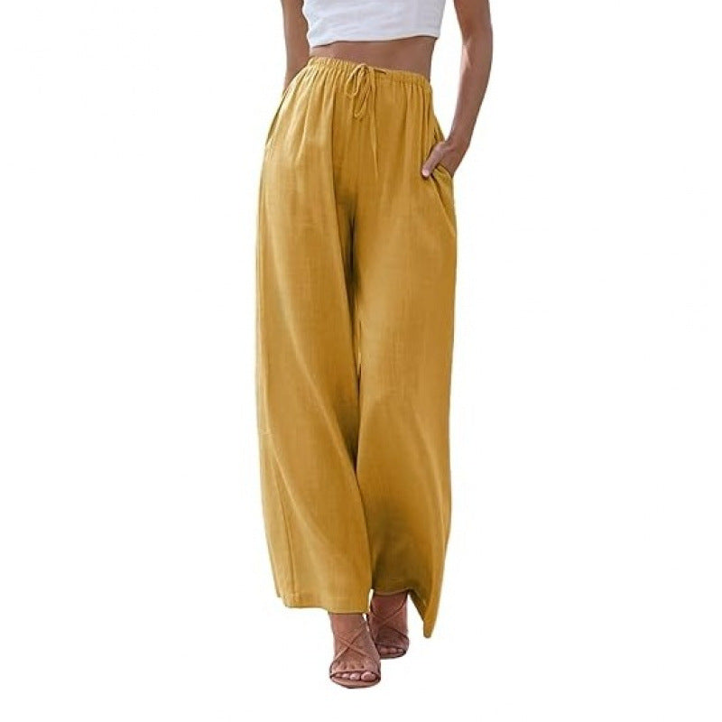 KLASSIEKE BROEK MET WIJDE PIJPEN VOOR DAMES