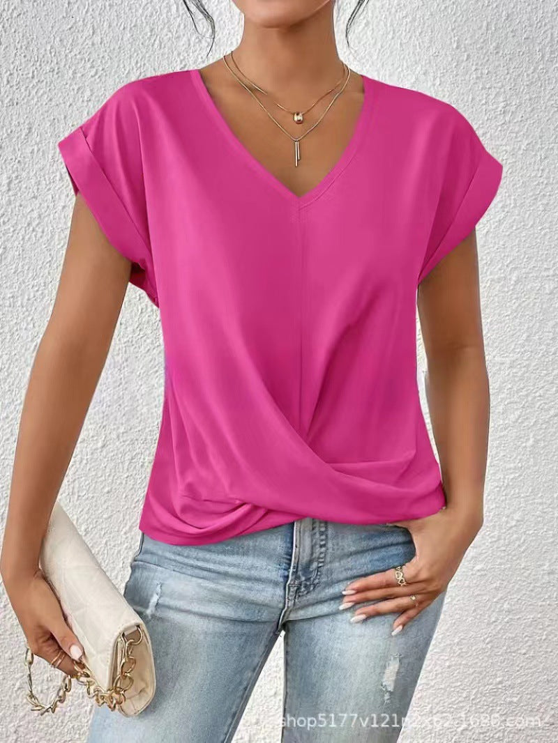 Elegant T-shirt met V-hals voor dames