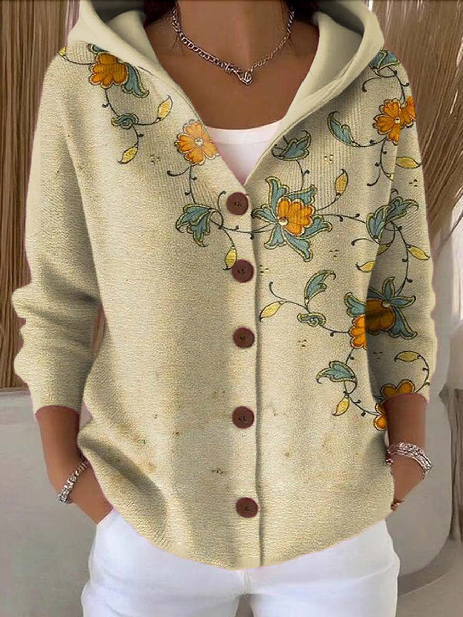 Patchwork gilet met capuchon voor dames