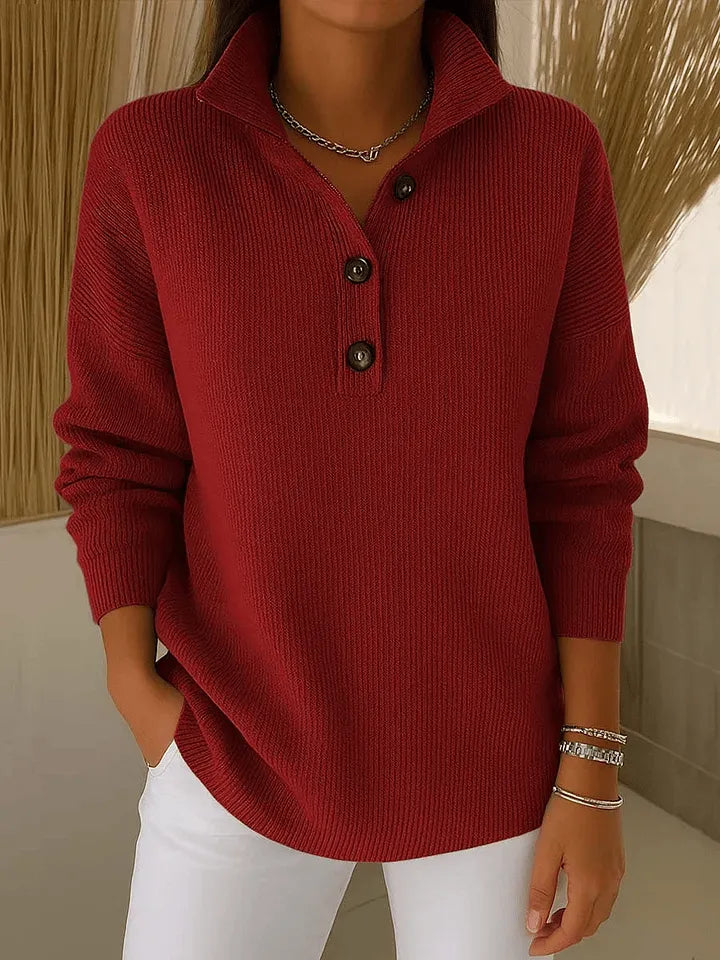 Florence | V-Hals Polo Sweater
