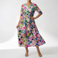 MAXI-JURK MET BLOEMENPRINT VOOR VROUWEN