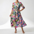 MAXI-JURK MET BLOEMENPRINT VOOR VROUWEN