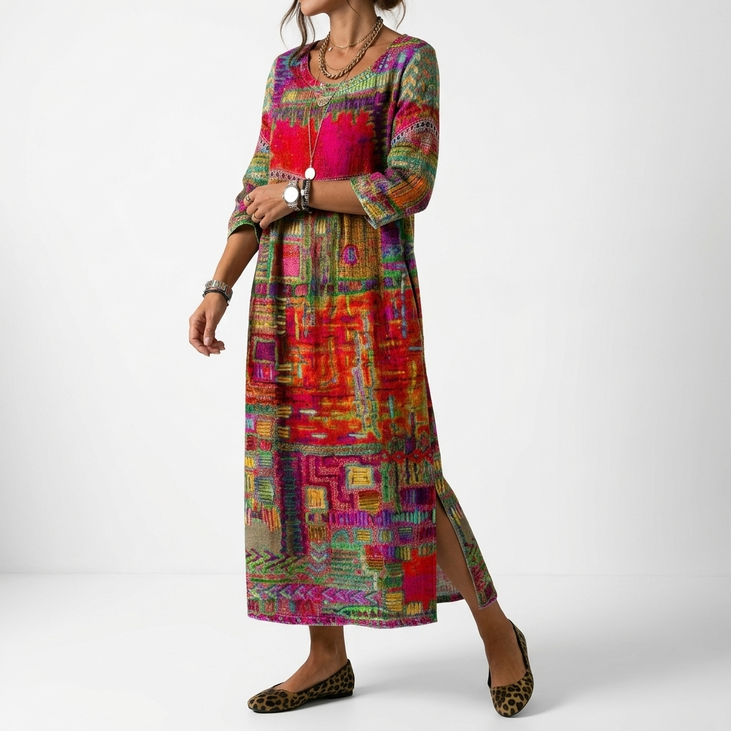 BOHEMIAN ARTISTIEKE JURK VOOR DAMES