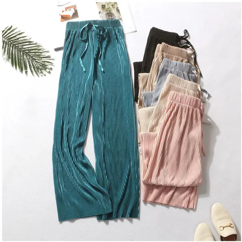BREDE PANTALON MET PLOOIEN VOOR DAMES