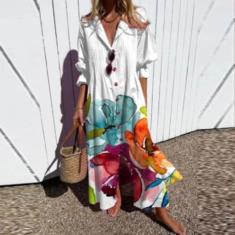 MAXI-JURK MET PRINT VOOR DAMES