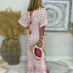 CHIQUE MAXI-JURK MET PATROON VOOR DAMES