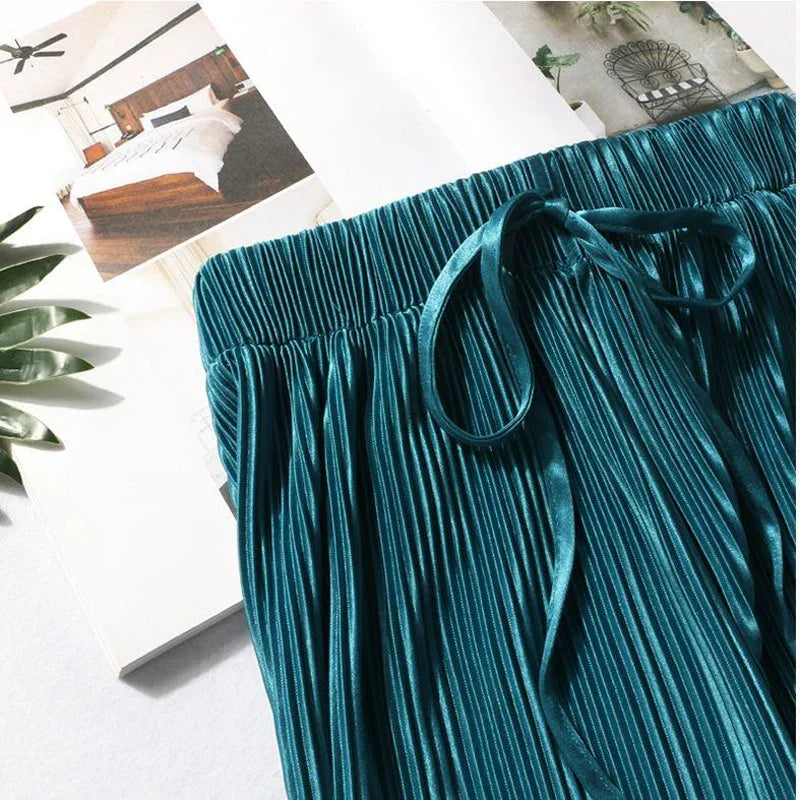 BREDE PANTALON MET PLOOIEN VOOR DAMES