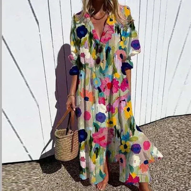 MAXI-JURK MET PRINT VOOR DAMES