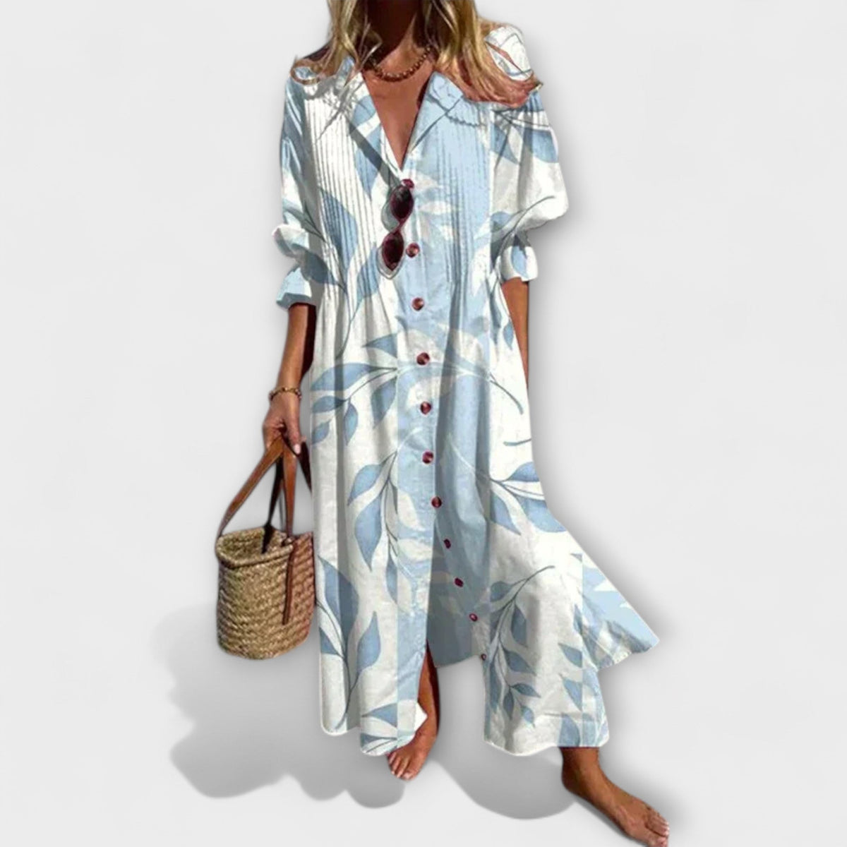 MINIMALISTISCHE VLOEIENDE MAXI-JURK VOOR DAMES
