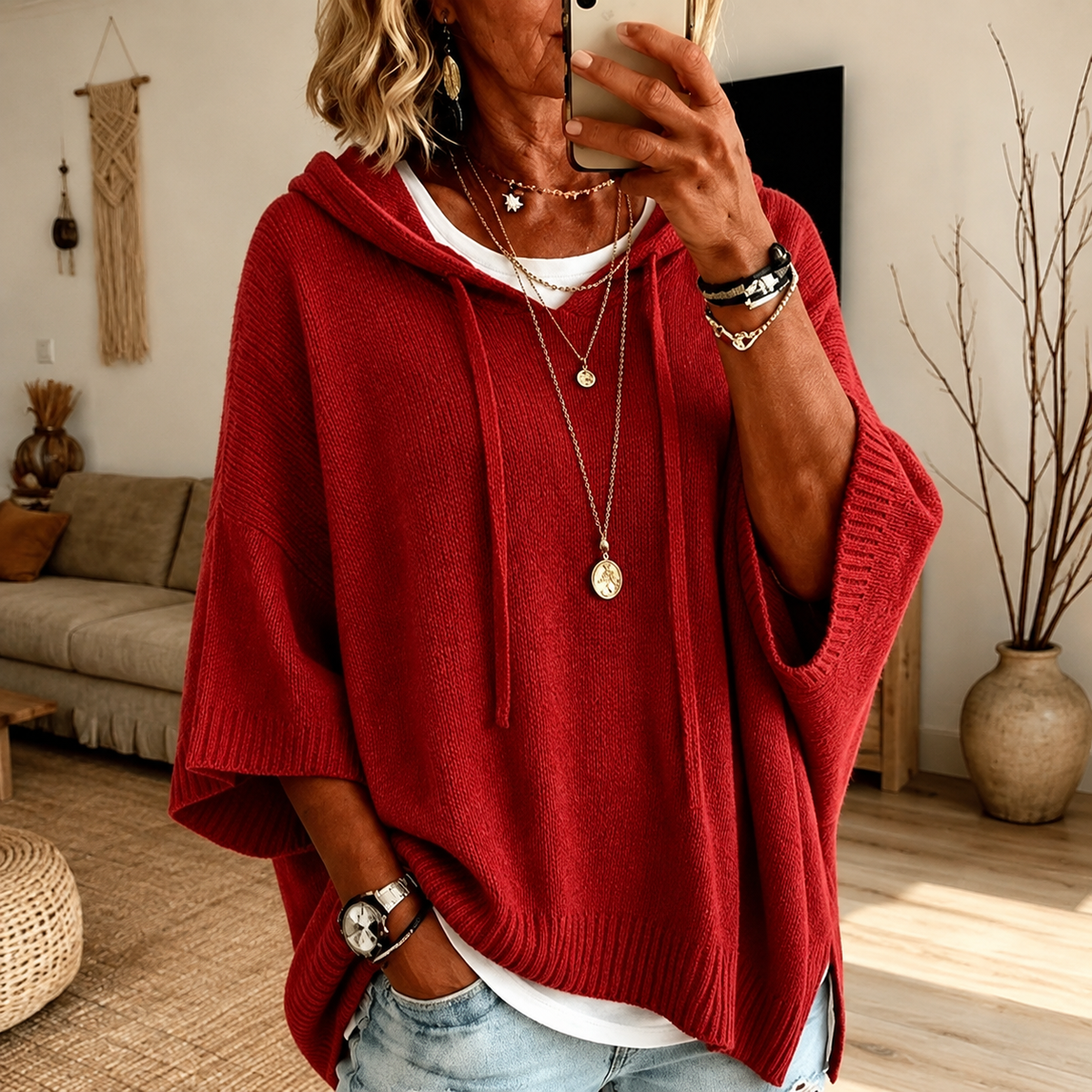 Kirsten in rood