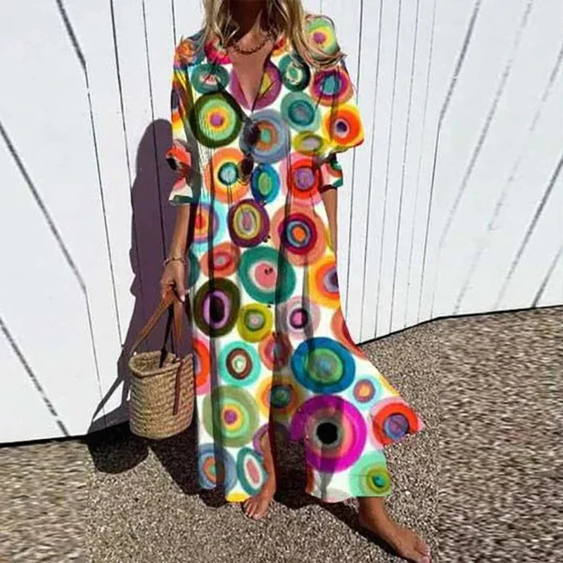 MAXI-JURK MET PRINT VOOR DAMES