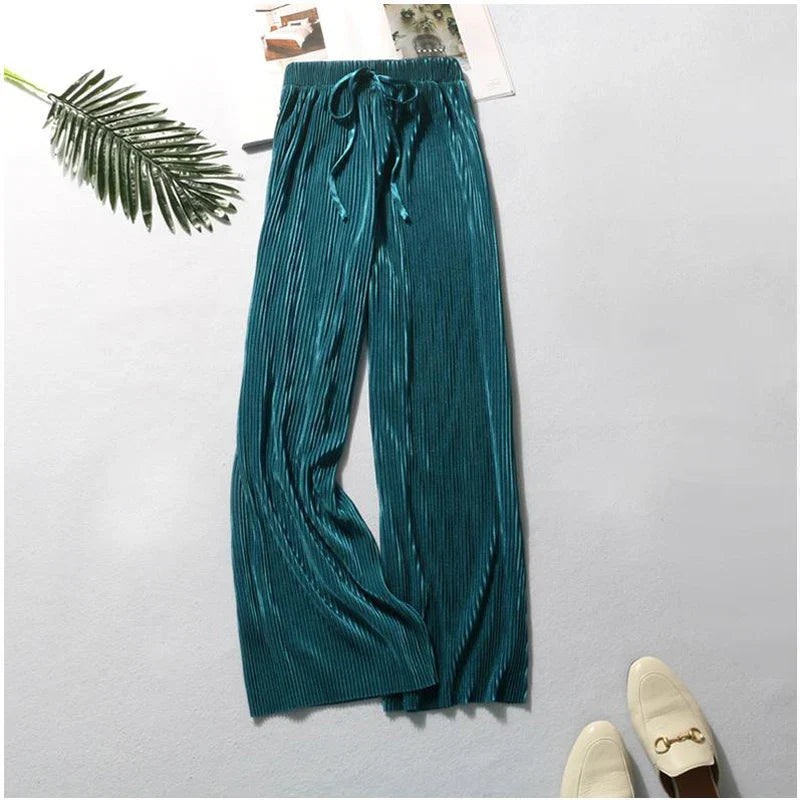 BREDE PANTALON MET PLOOIEN VOOR DAMES