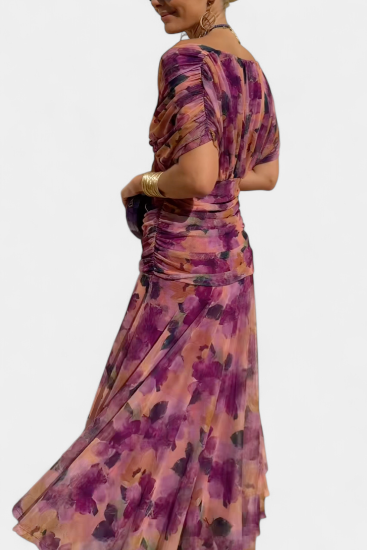 ELEGANTE GEDAPEERDE JURK VOOR VROUWEN