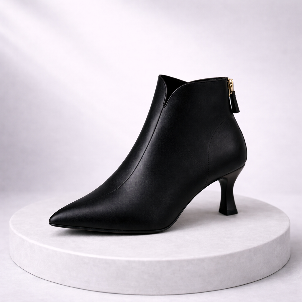 ENKELBOOTIES MET PUNTIGE NEUS VOOR DAMES