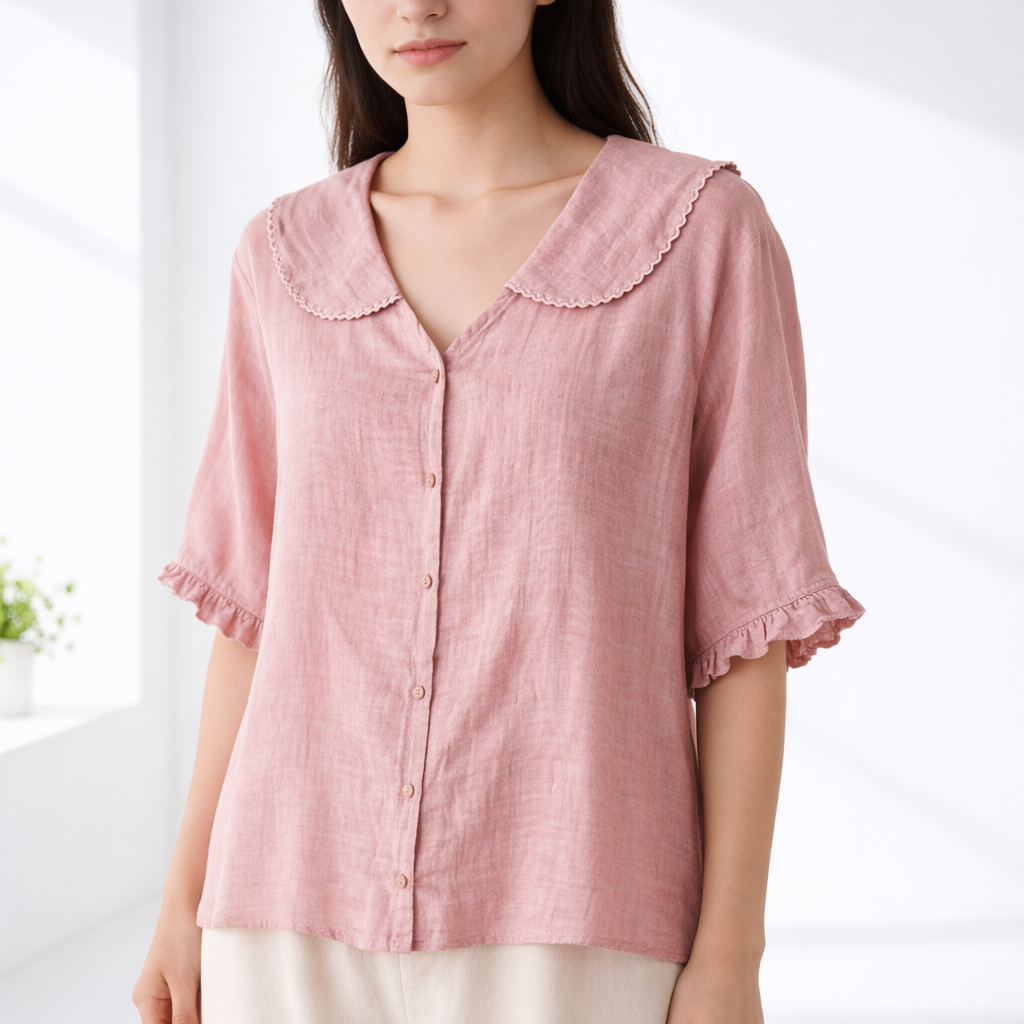 BLOUSE MET PETER PAN-KRAAG VOOR DAMES