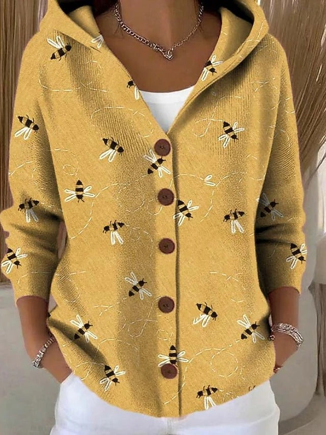 Patchwork gilet met capuchon voor dames