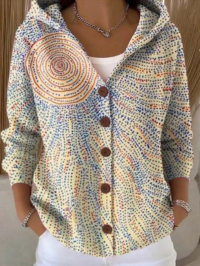 Patchwork gilet met capuchon voor dames