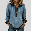 Josselyn™ | Sweatshirt met knoopsluiting en kraag