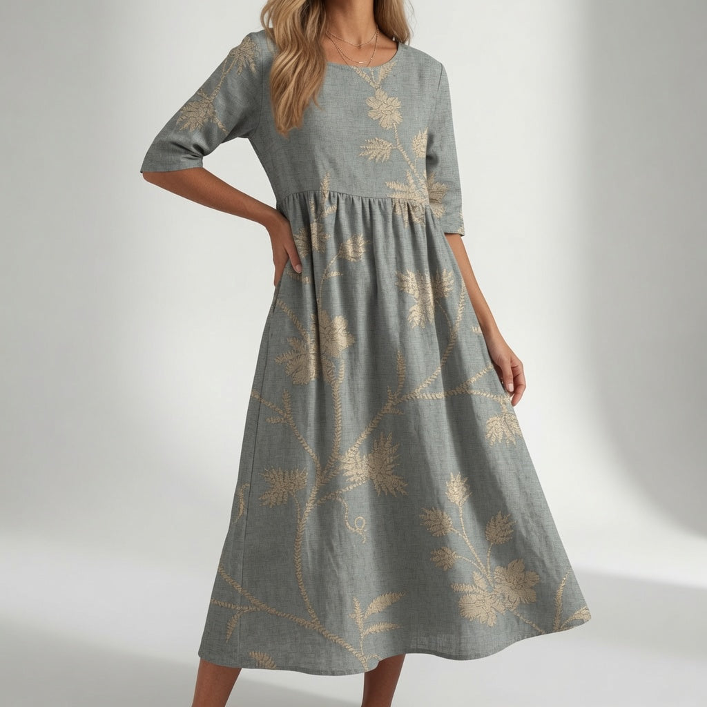 MAXI-JURK MET BLOEMENPRINT VOOR DAMES