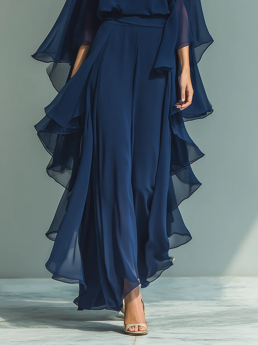 CHIFFON TWEEDELIGE SET VOOR DAMES