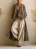 DRIEDELIGE LINEN SET VOOR VROUWEN