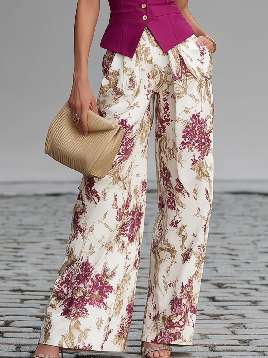 BLOEMENPRINT BROEKENPAKKEN VOOR DAMES