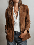 Vintage bruine blazer in bruin