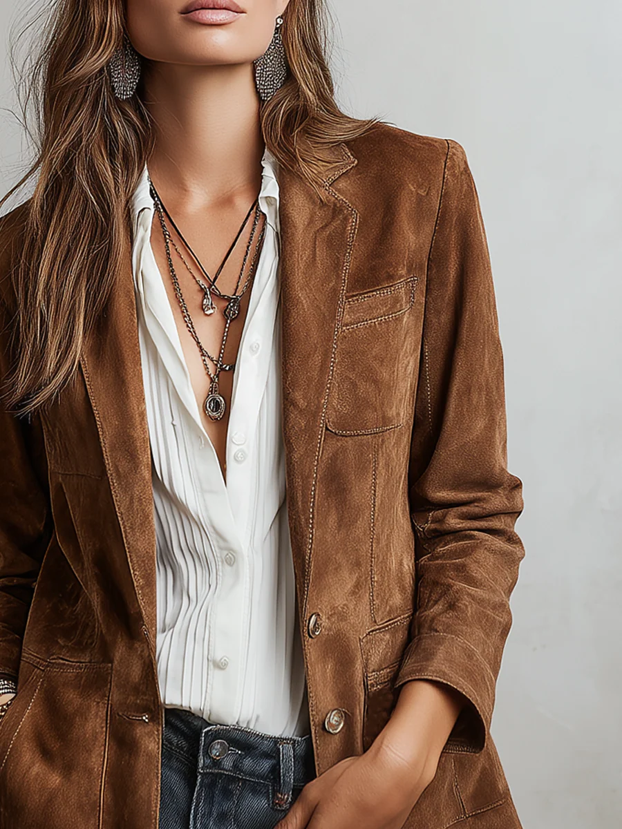 Vintage bruine blazer