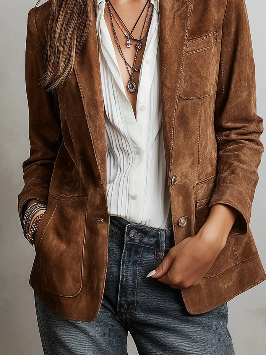 Vintage bruine blazer