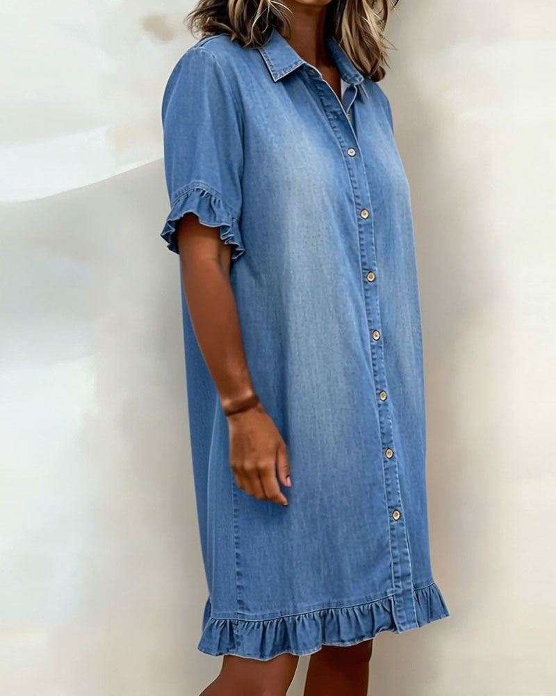 DENIMJURK MET KNOPPEN VOOR VROUWEN