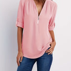 BLOUSE MET RITSSLUITING VOOR DAMES