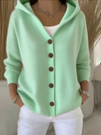 Full Size Button Up Long Sleeve Cardigan Plus Size