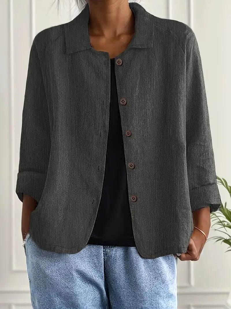 Soepel vallende blouse met knoopsluiting
