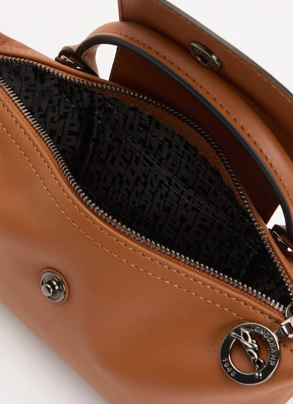 Longchamp Le Pliage Mini Leather Bag – Brown