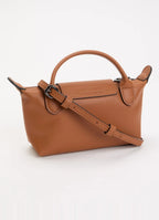 Longchamp Le Pliage Mini Leather Bag – Brown