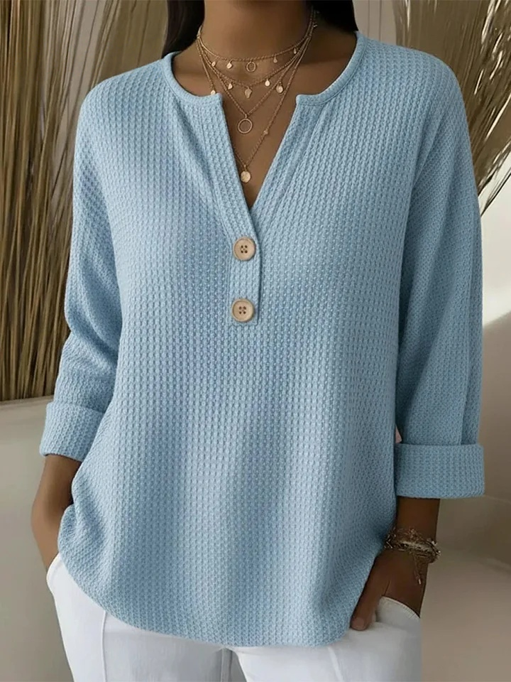 Lucinda | Henley Knop Top
