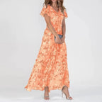 ZOMER BLOEMEN MAXI-JURK VOOR VROUWEN