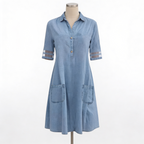 KLASSIEKE DENIM SHIRTDRESS VOOR VROUWEN