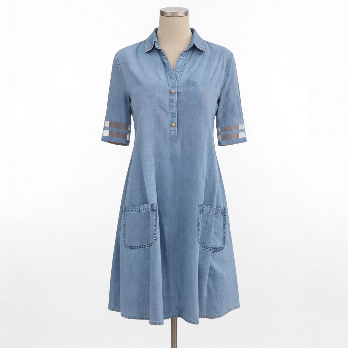KLASSIEKE DENIM SHIRTDRESS VOOR VROUWEN