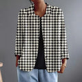 Tijdloze geruite blazer in zwart/wit