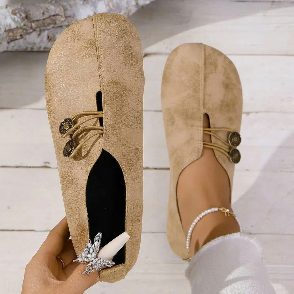 MOCASSINS MET KNOOP VOOR DAMES