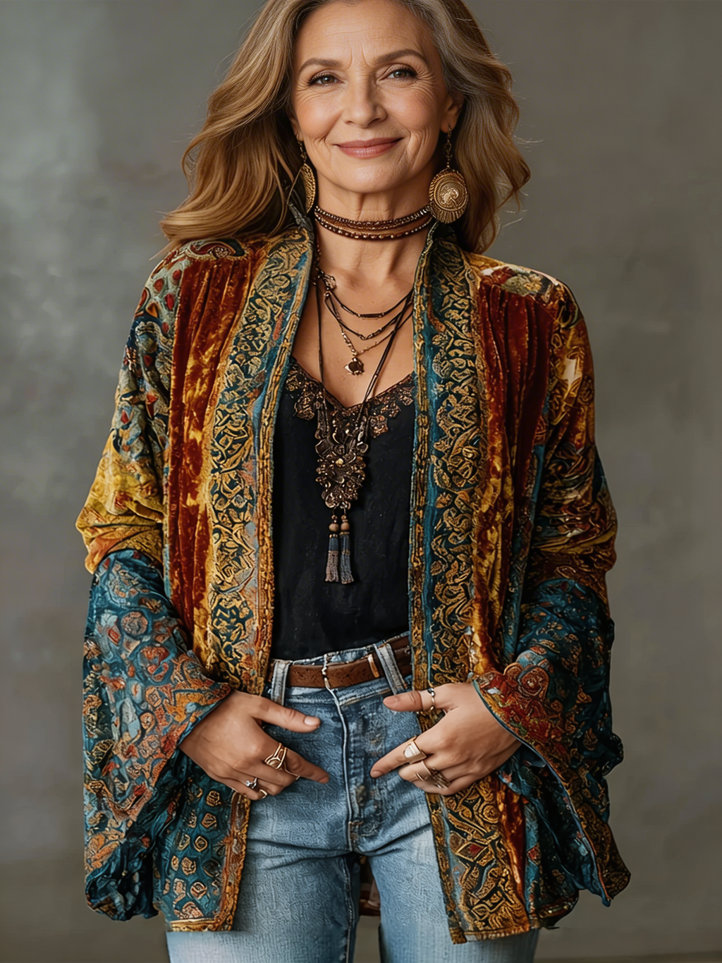 BOHO FLANELEN JAS VOOR DAMES