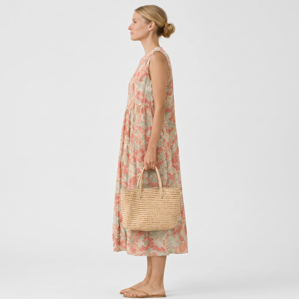 BLOEMEN MIDI-JURK VOOR DAMES