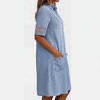 KLASSIEKE DENIM SHIRTDRESS VOOR VROUWEN