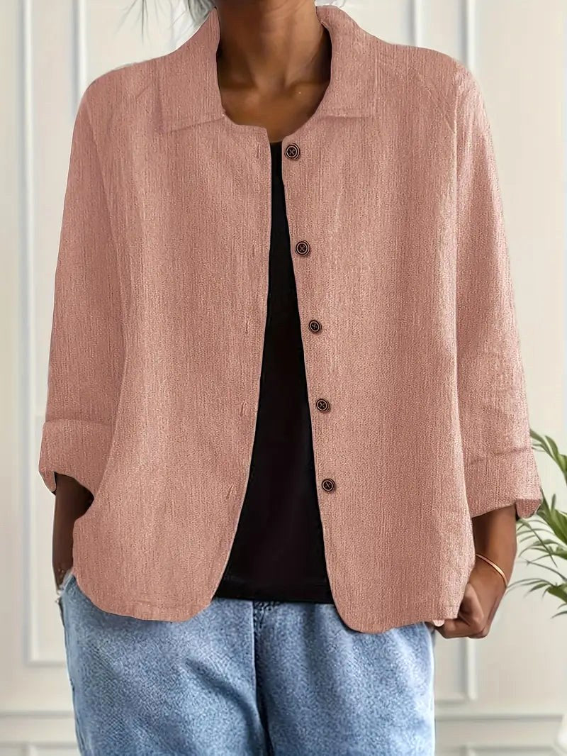 Soepel vallende blouse in roze