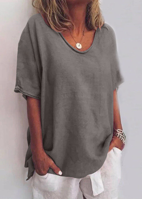 Damesblouse met ronde hals