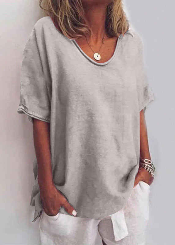 Damesblouse met ronde hals